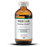 PERQUE Choline Citrate, bouteille 250ml, soutien potentiel d'énergie.
