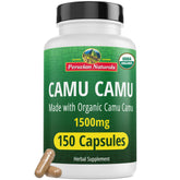 Capsules Peruvian Naturals vitamine C Camu Camu 1500mg, source naturelle