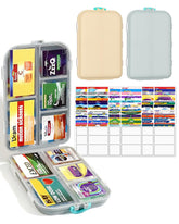 PETASTICAL 2 pièces Organisateur de pilules pour voyage, 10 compartiments faciles à distinguer.