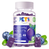 Pets Purest bonbons glucosamine-chondroïtine MSM au sureau, soutien articulaire et mobilité.