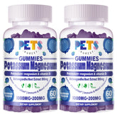 Gummies potassium-magnesium de Pets Purest dans une boîte, soutien potentiel à l'énergie quotidienne.