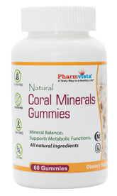 Gommes Pharmvista Calcium Coral dans une bouteille, pratique pour l'apport quotidien.