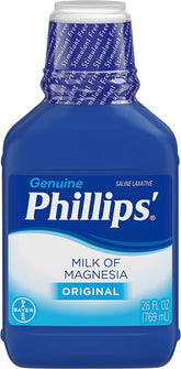 Bouteille Phillips' Milk of Magnesia originale, soulage les heures nocturnes sans crampes.
