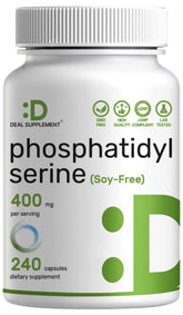 Phosphatidylsérine supplément – bouteille montrant une concentration mentale potentielle