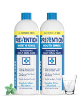Rinçage buccal Prevention Daily Care en bouteille, bouche propre et fraîche.