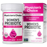 Physician's CHOICE Probiotiques pour Femmes: bouteille visible, soutien digestif quotidien.
