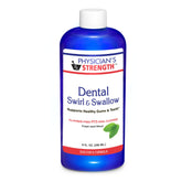 Physician's Strength Dental Swirl et Swallow – bouteille prête pour un rinçage frais et pratique.