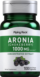 Capsules Aronie Piping Rock dans la bouteille, faciles à intégrer à votre routine quotidienne.