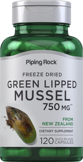 Piping Rock Moules vertes à lèvres dans la bouteille, source naturelle d'oméga-3.