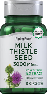 Piping Rock Chardon-Marie : bouteille de capsules idéale pour une utilisation quotidienne.