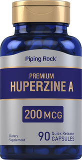 Flacon Piping Rock Huperzine A prêt à l'emploi pour la routine quotidienne.