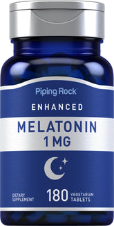 Piping Rock Mélatonine 1 mg – bouteille, dose pratique pour le soir et faciliter l’utilisation