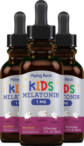 Piping Rock Mélatonine enfant gouttes baie – bouteille pratique
