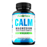 PIUS NATURE Calm – bouteille magnésium-ashwagandha pour une vitalité potentielle.