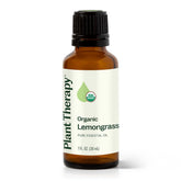 Huile essentielle Plant Therapy citronnelle bio 30ml, bouteille claire, rafraichit ambiance