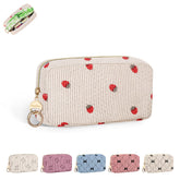 Pochette Playexen étui tampons velours côtelé rose, rangement élégant et discret.