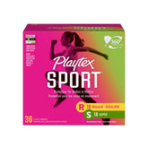 Tampons Playtex Sport Flex-Fit réguliers pour une activité sportive confortable.