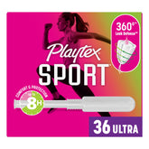 Tampon Playtex Sport Ultra Absorption dans son emballage prêt pour l'entraînement