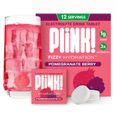 Plink tablettes-effervescentes grenade-framboise dans l'eau, hydratation quotidienne sans effort.