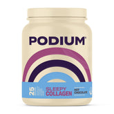 Podium Sleepy Collagène Chocolat Chaud en poudre pour routine nocturne.