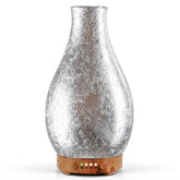Porseme diffuseur d'huiles essentielles en verre argenté 3D, ambiance chic et apaisante.