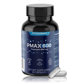 PMAX600: bouteille dose 600 mg, soutien potentiel à l'équilibre électrolytique.
