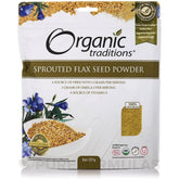 Pousutong lin germé doré dans un sachet 8oz, source de fibres pour démarrer la journée.