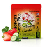 PowderVitamin Electrolytes Plus - poche 275 g prête à l'emploi après une journée au soleil.