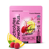 PowderVitamin Electrolytes poudre framboise-citronnade, hydratation sans sucre.