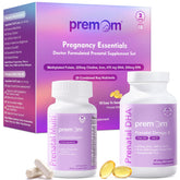 Premom vitamines prenatales en capsules, faciles à prendre pour une nutrition optimale.