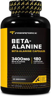 Primaforce Beta-Alanine Capsules dans un emballage élégant, pratique pour l'utilisation quotidienne.