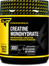 Primaforce Creatine Monohydrate – emballage 300 g prêt à l’emploi pour l’entraînement.