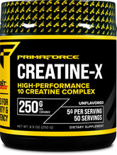 Primaforce Creatine-X mélange 10 formes favorisant la récupération et l’endurance.