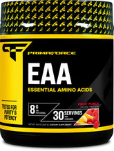Primaforce EAA Powder : bouteille saveur punch aux fruits prête pour l'entraînement et récupération