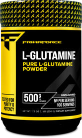 Primaforce L-Glutamine, poudre 500 g, emballage pratique pour démarrer votre routine.