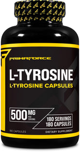 Primaforce L-Tyrosine: bouteille de capsules faciles à doser au quotidien.