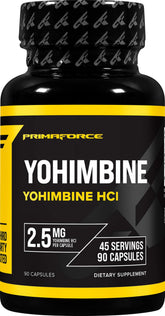 Primaforce Yohimbine HCl 2,5 mg – bouteille de 90 capsules, dosage flexible pour ajuster votre routine