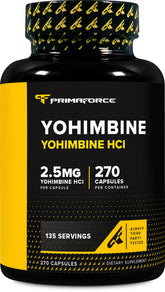 Primaforce Yohimbine HCl 2,5 mg capsules: capsule nette et dosage flexible.