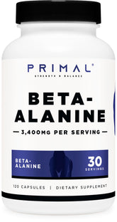 Bouteille Primal bêta-alanine avec dose élevée pour l'endurance potentielle