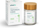 Primal Life Organics – boite 60 tablettes dentifrice masticables, fraîcheur durable.
