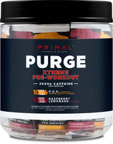 Vue générale du coffret Primal Purgextreme avec sachets-doseurs pratiques