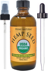 Prime Natural huile de chanvre – bouteille sombre pour préserver les nutriments essentielles