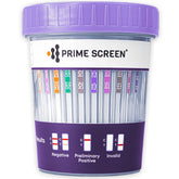 Prime Screen gobelet urinaire compact, utilisé facilement pour les tests a 16 parametres.