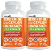 PrimeMD Berberine – Bouteille de capsules prête à l'emploi pour énergie durable.