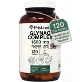 PRISTINE'S GlyNAC Complex – bouteille de comprimés prête à l’usage quotidien.