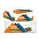PROBAR Barre protéinée Menthe Chocolat, emballage élégant et énergie après l'entraînement.