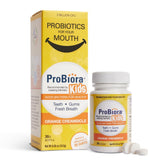 ProBiora Kids packshot : comprimés à croquer orange pour enfants
