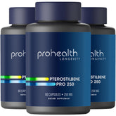 ProHealth Pterostilbene, absorption 4x supérieure, protection antioxydante améliorée.