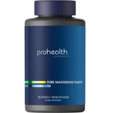 ProHealth Pure Magnesium Taurate – bouteille montrant les 180 capsules et un soutien potentiel du cœur et du cerveau.