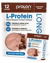 Prolon protéine végétale chocolat en bouteille, soutien musculaire durable.